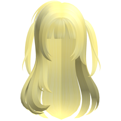 yellow adorable fluffy fawn hair w pigtails