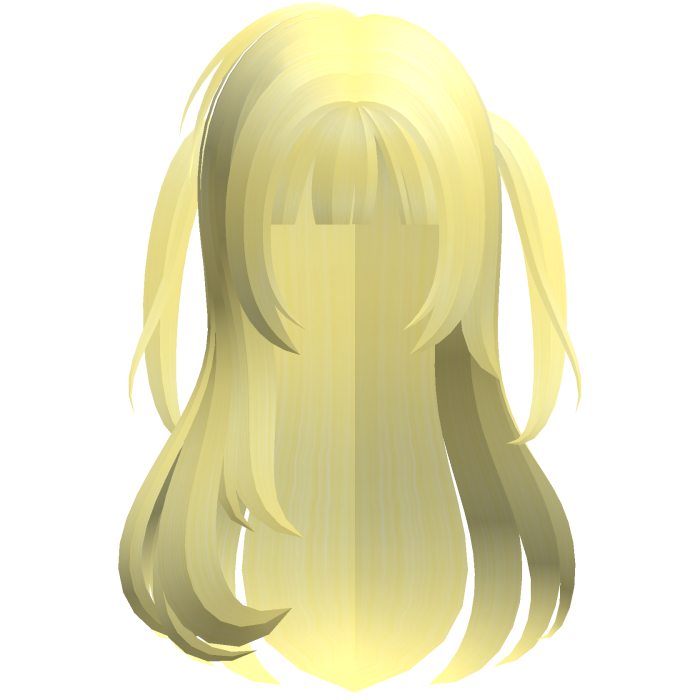 yellow adorable fluffy fawn hair w pigtails