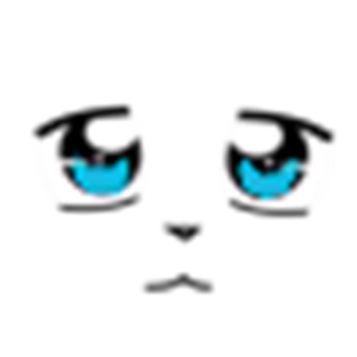Eyes for kittys **Blue** (Invisible background :D) Roblox decal