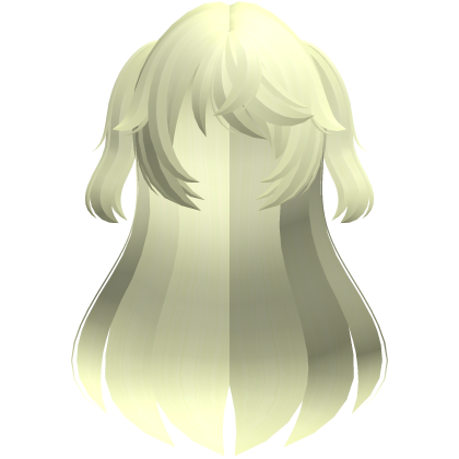 fischl long fluffy hair w ponytails yellow Roblox item