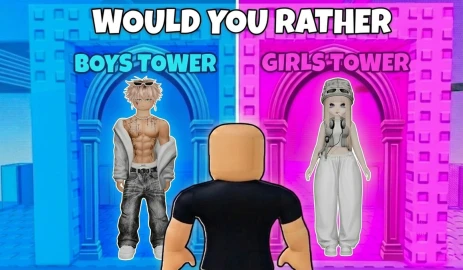 Would You Rather: Zepeto Outfit Tower! Roblox game thumbnail
