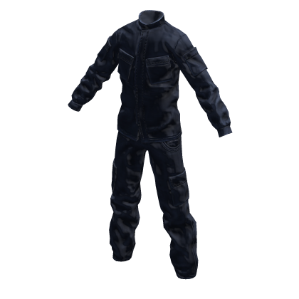 Dark Navy Blue Work Uniform Coverall Jumpsuit