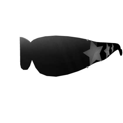 Black Y2K Iconic Star Glasses