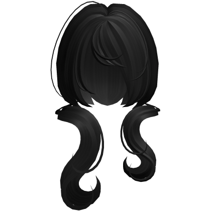 ♡: cutesy doll swirly pigtails in black Roblox item