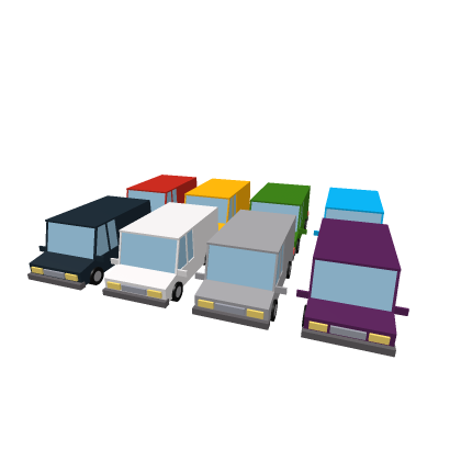 Low Poly Van Pack