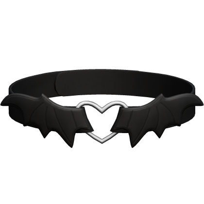 Black Heart Collar Halloween Bat Wings Choker 3.0 Roblox item