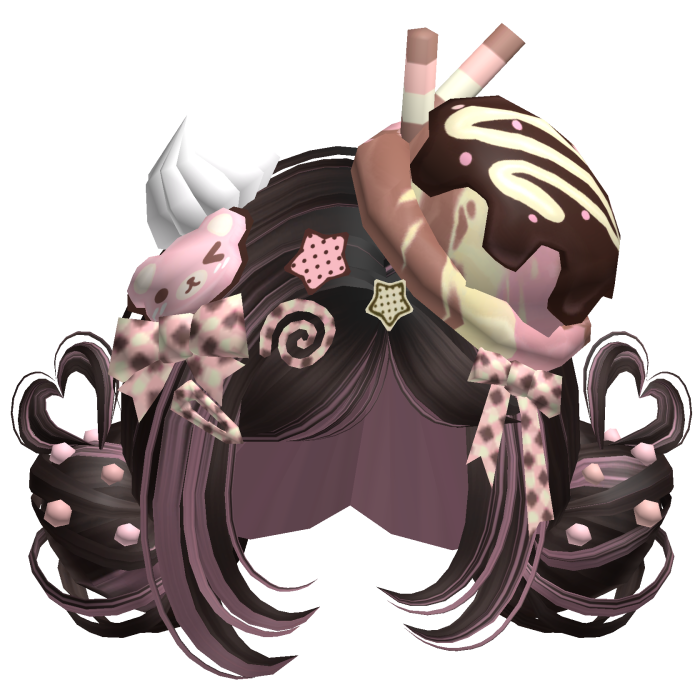 ♡ Ice Cream Girly Buns (Neapolitan)