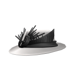Elegant White Ornate Fedora