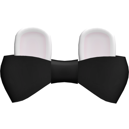 cute black bunny bow ears Roblox item