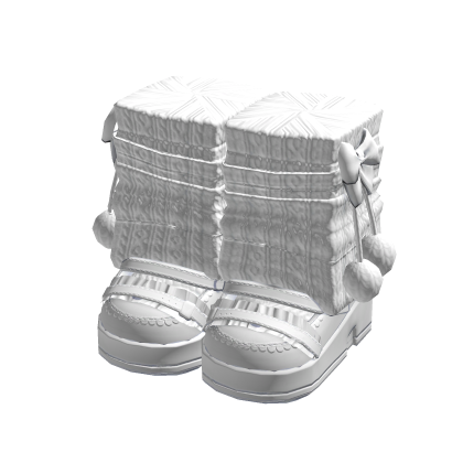 White Platform Leg Warmers w/ Bows
