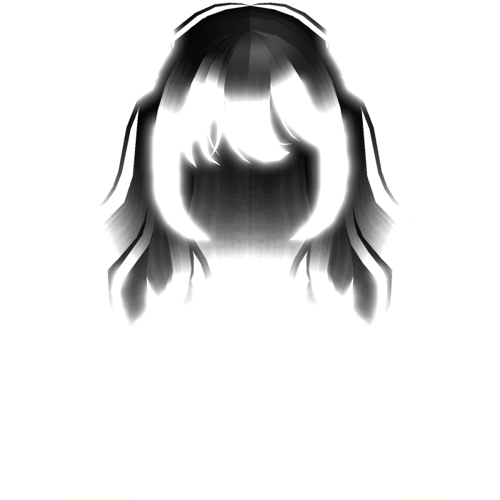 Emissive Long Angelic Wavy Buns Black