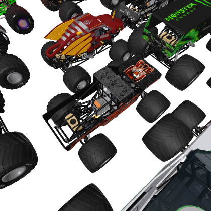 Group of monster trucks
