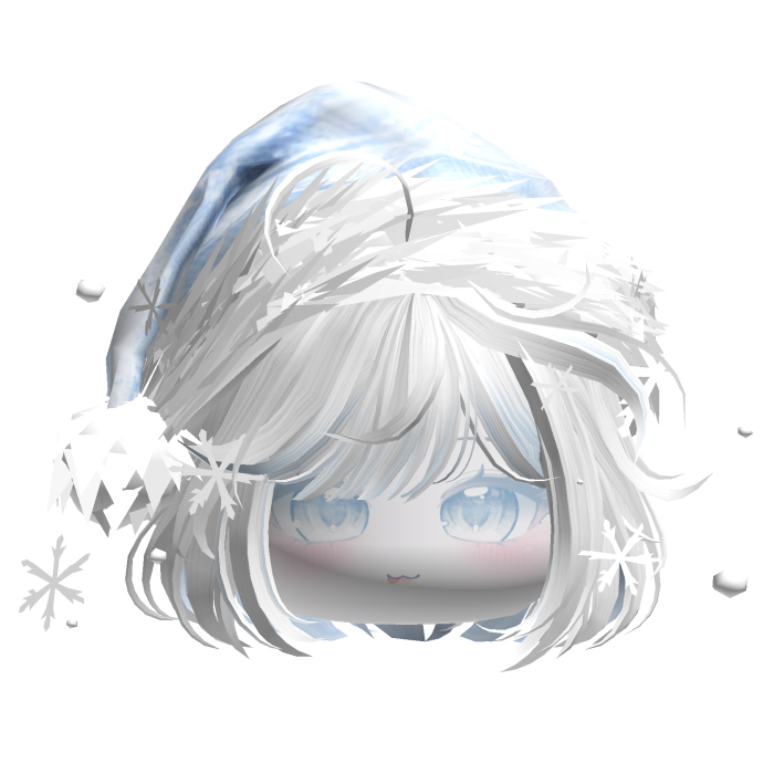 Christmas Bob w/Santa Hat (White&Blue)