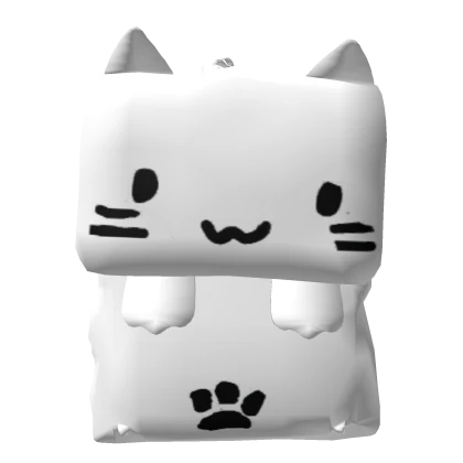 1.0) White Kitty Backpack | Roblox Item - Rolimon's