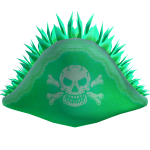 Ghostly Feathered Pirate Bicorn