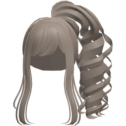 ♡ cute long high curly gyaru ash ponytail Roblox item