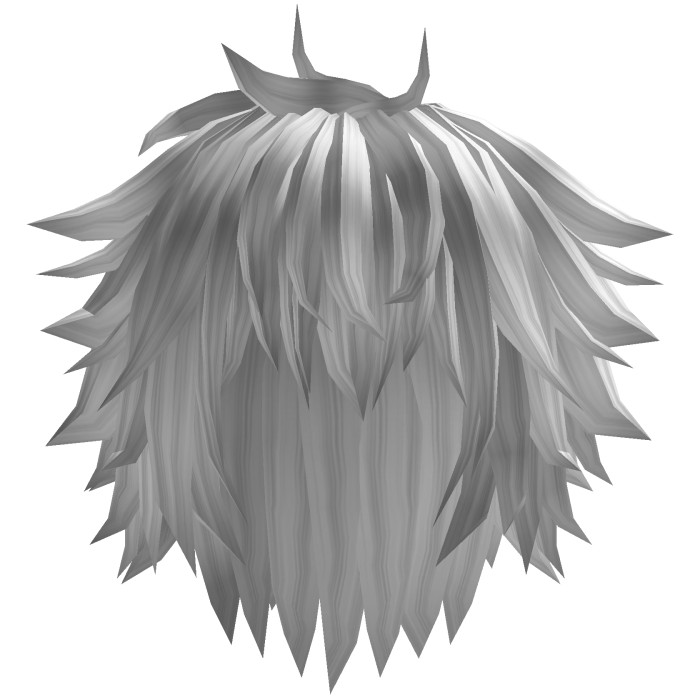 White Long Spiky Fluffy Messy Rockstar Hair
