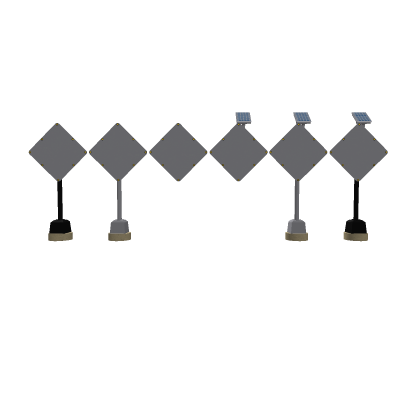 LED Warning Sign Template Set
