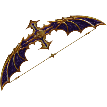 Skullbound Gold and Purple Goth Reaper Bow