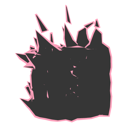 Pink Outline Flaming Body
