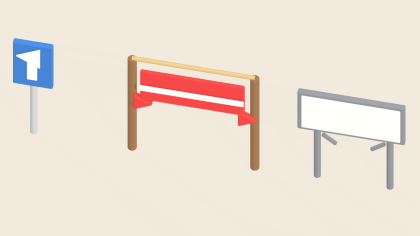 Stylized Sign Pack x35 Road Shop Wooden Hanging preview 3