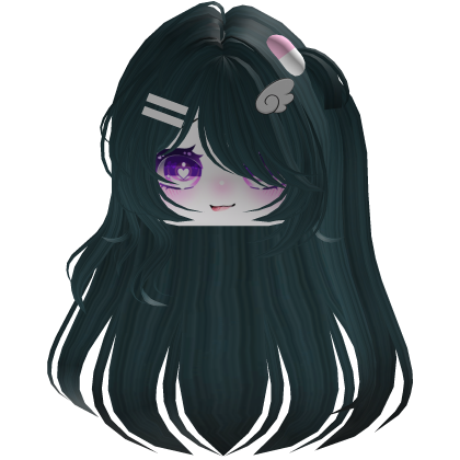 cute Black And Green Hair emo fofo anime y2k