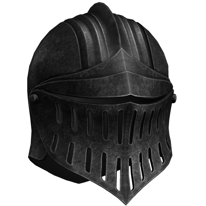 Black Medieval Knight Helmet