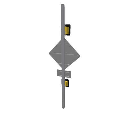 Warning Sign with Cation Blinkers &amp; Arrow Plaq