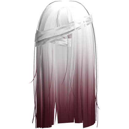 Horror White Red Hair w White Face Bandages Roblox item
