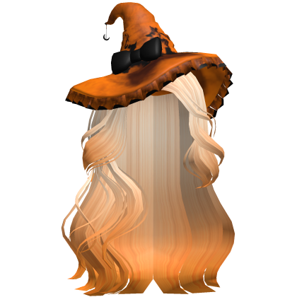Halloween Side Swept Witch Hair (Blonde & Orange)