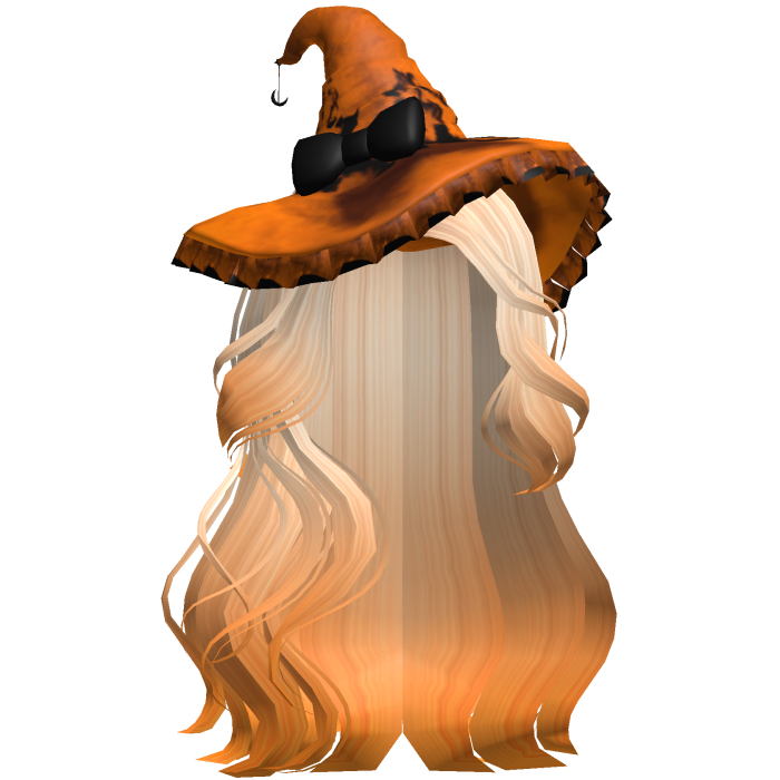 Halloween Side Swept Witch Hair (Blonde & Orange)