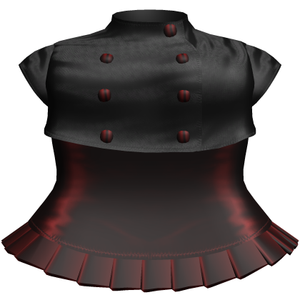 ♱ gothic buttoned up uniform dress in red Roblox item