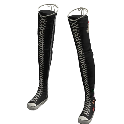 BB Y2K Urban Sneakers Thigh High Shoes Black | Roblox Item