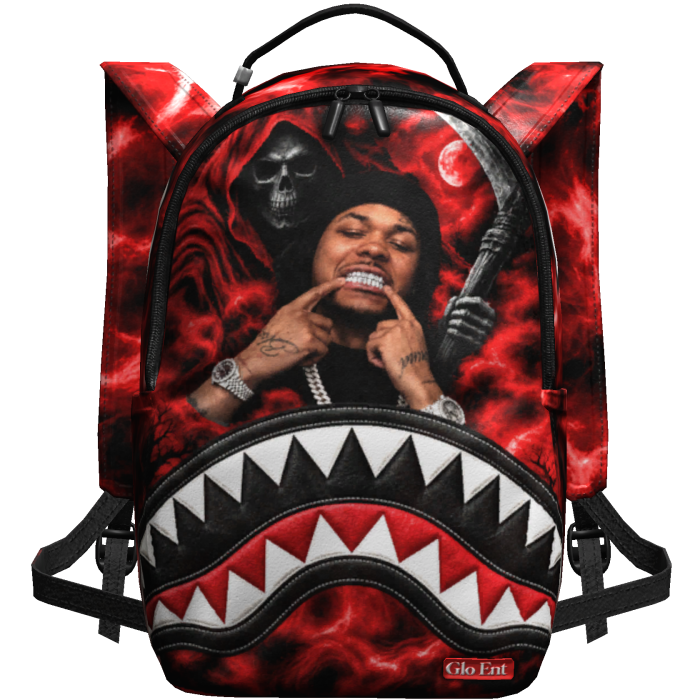 (1.0) Red Bloodhound Q50 Sprayground Backpack
