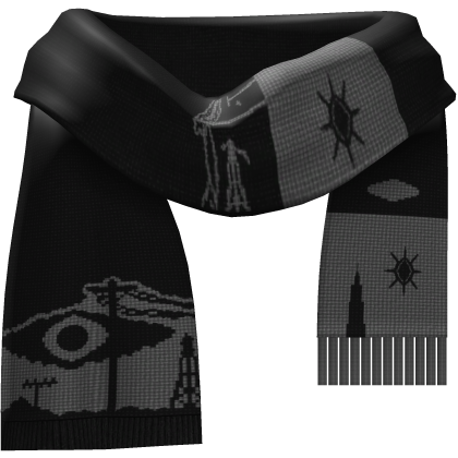 Black Grey City Scarf