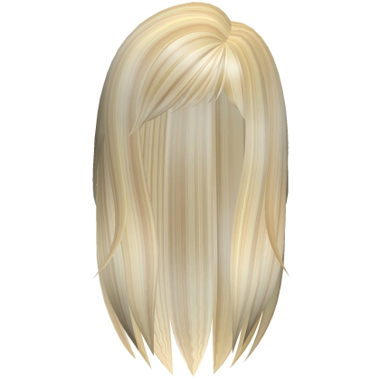 Hair Blonde Girl with Bangs Side Part Medium cia Roblox item