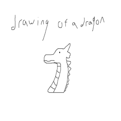 A drawing of a dragon Roblox decal
