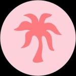 Pink Palm Puff Fan group