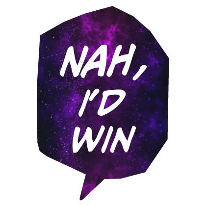 Nah, I'd Win Purple Space Galaxy Gojo V2 Text Roblox item
