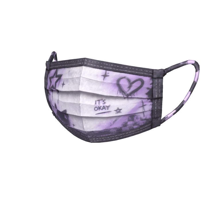 Gothic Lavender “It’s Okay” Mask