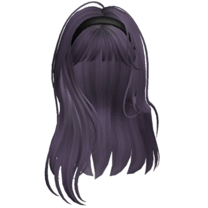 Straight Hair With Headband(Purple) Roblox decal