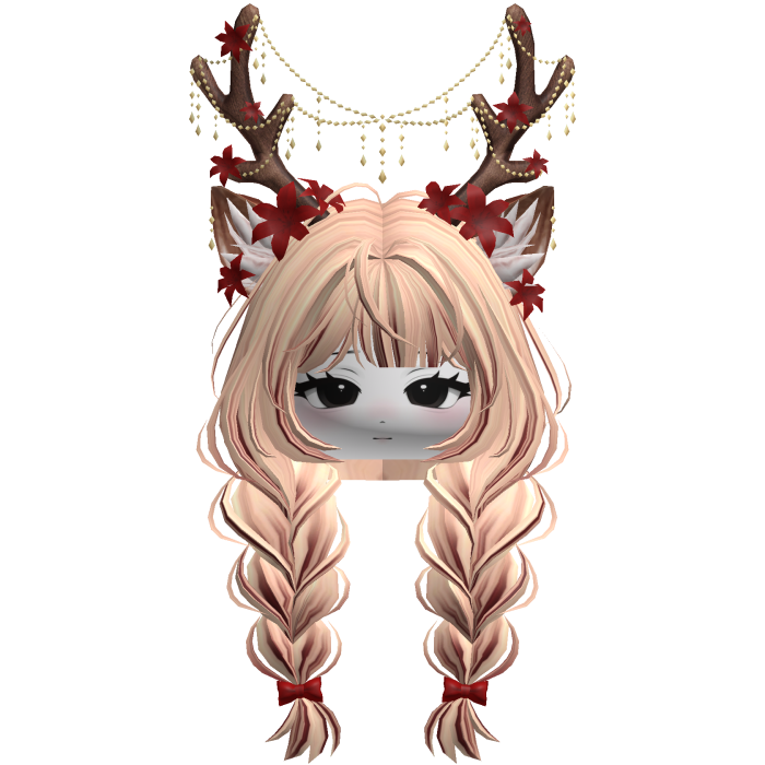 Ethereal Christmas Fairy Fawn Braids w/ Antlers
