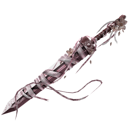 Pink Big Ribbon Great Sword With Flowers