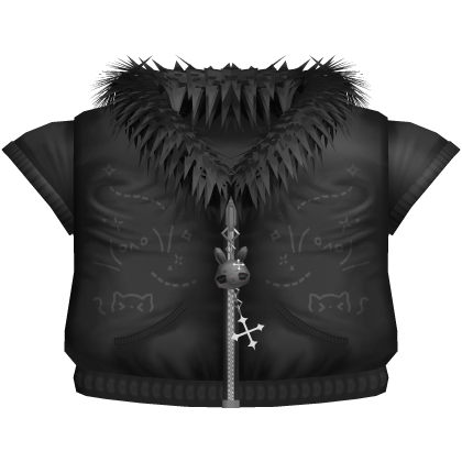 Black Gothic Kawaii Emoticon Bunny Vest Roblox item