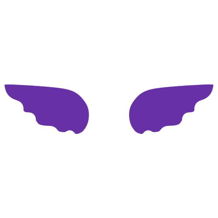 ♡ Cute Simple Sticker Angel Wings in Dark Purple