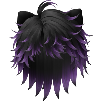 Boy Cat Hair Black and Purple Halloween Roblox item