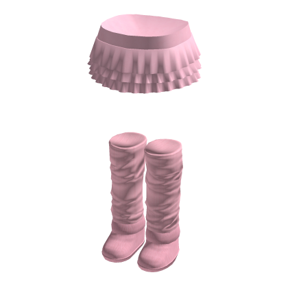Pink Skirt with Boots thumbnail