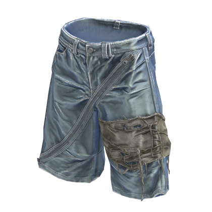 Light Blue Archive Wax Bandage Shorts