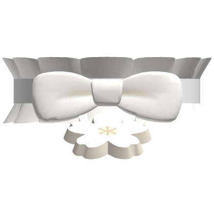 . ‿ ♡ cherry blossom choker in white