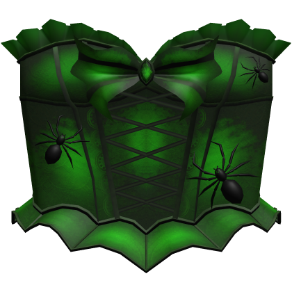 3.0 Halloween Spider corset - Green/Black Roblox item